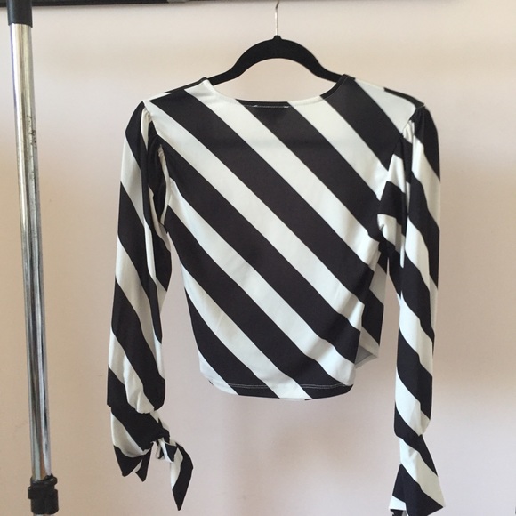 Topshop Striped Splice Blouse - Picture 8 of 8